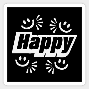 Happy being happy  logo design Sticker